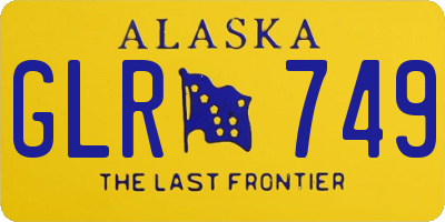 AK license plate GLR749