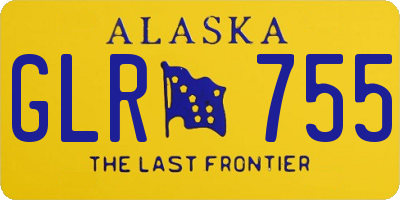 AK license plate GLR755