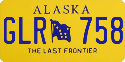 AK license plate GLR758
