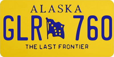 AK license plate GLR760