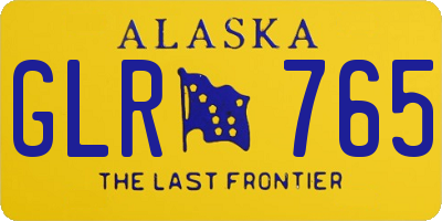 AK license plate GLR765