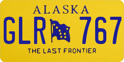 AK license plate GLR767