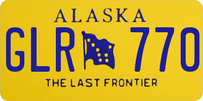 AK license plate GLR770