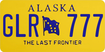 AK license plate GLR777