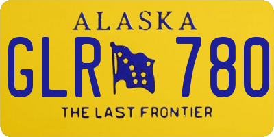 AK license plate GLR780