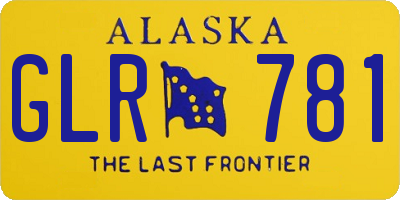 AK license plate GLR781