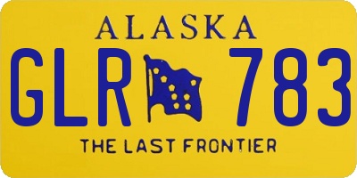 AK license plate GLR783
