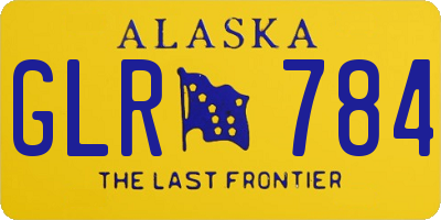 AK license plate GLR784