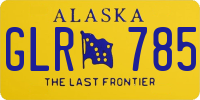 AK license plate GLR785