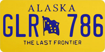AK license plate GLR786
