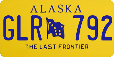AK license plate GLR792