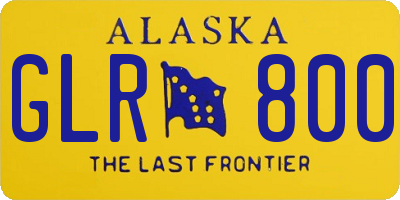 AK license plate GLR800