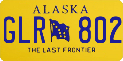 AK license plate GLR802