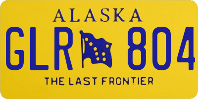 AK license plate GLR804