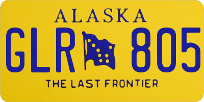 AK license plate GLR805