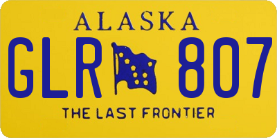 AK license plate GLR807