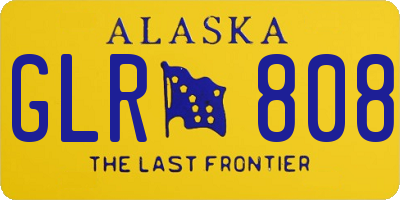 AK license plate GLR808