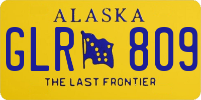 AK license plate GLR809