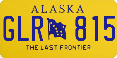 AK license plate GLR815