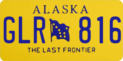 AK license plate GLR816