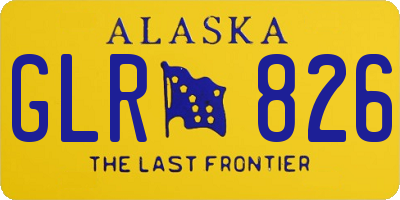 AK license plate GLR826