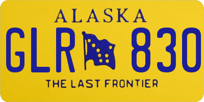 AK license plate GLR830