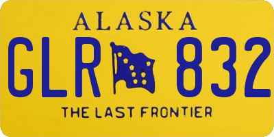 AK license plate GLR832