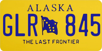 AK license plate GLR845