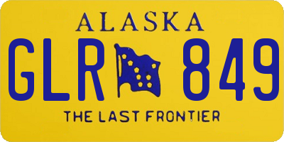 AK license plate GLR849