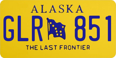 AK license plate GLR851