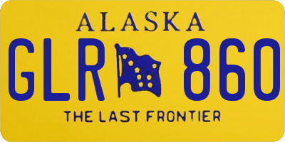 AK license plate GLR860