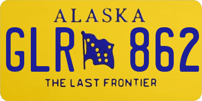 AK license plate GLR862