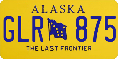 AK license plate GLR875