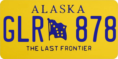 AK license plate GLR878