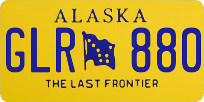 AK license plate GLR880