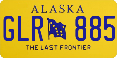AK license plate GLR885