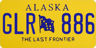 AK license plate GLR886