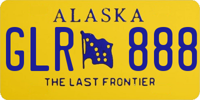 AK license plate GLR888