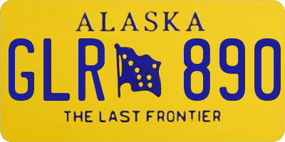 AK license plate GLR890