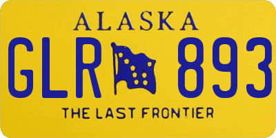 AK license plate GLR893