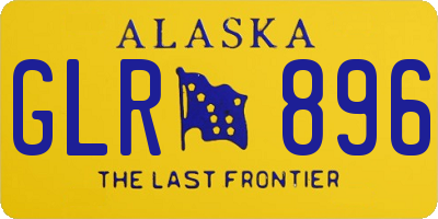 AK license plate GLR896