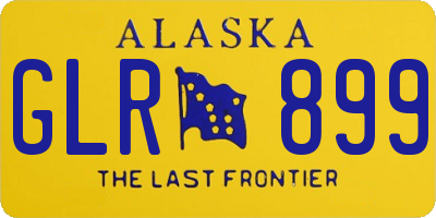 AK license plate GLR899