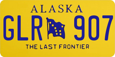 AK license plate GLR907