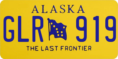 AK license plate GLR919