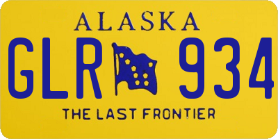 AK license plate GLR934