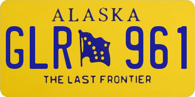AK license plate GLR961
