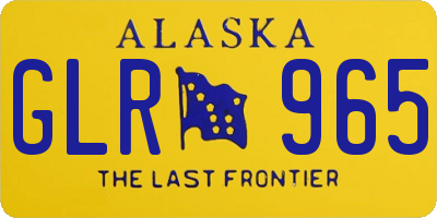 AK license plate GLR965