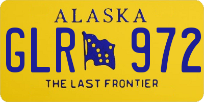 AK license plate GLR972