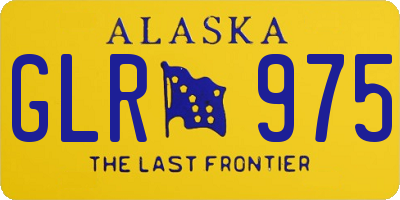 AK license plate GLR975