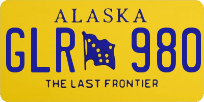 AK license plate GLR980